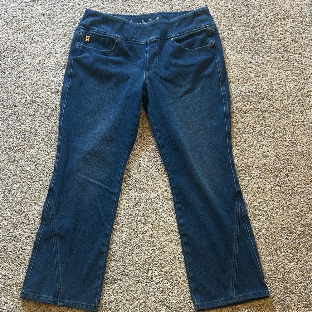 Belle Kim Gravel Classic Blue Wide Leg Jeans